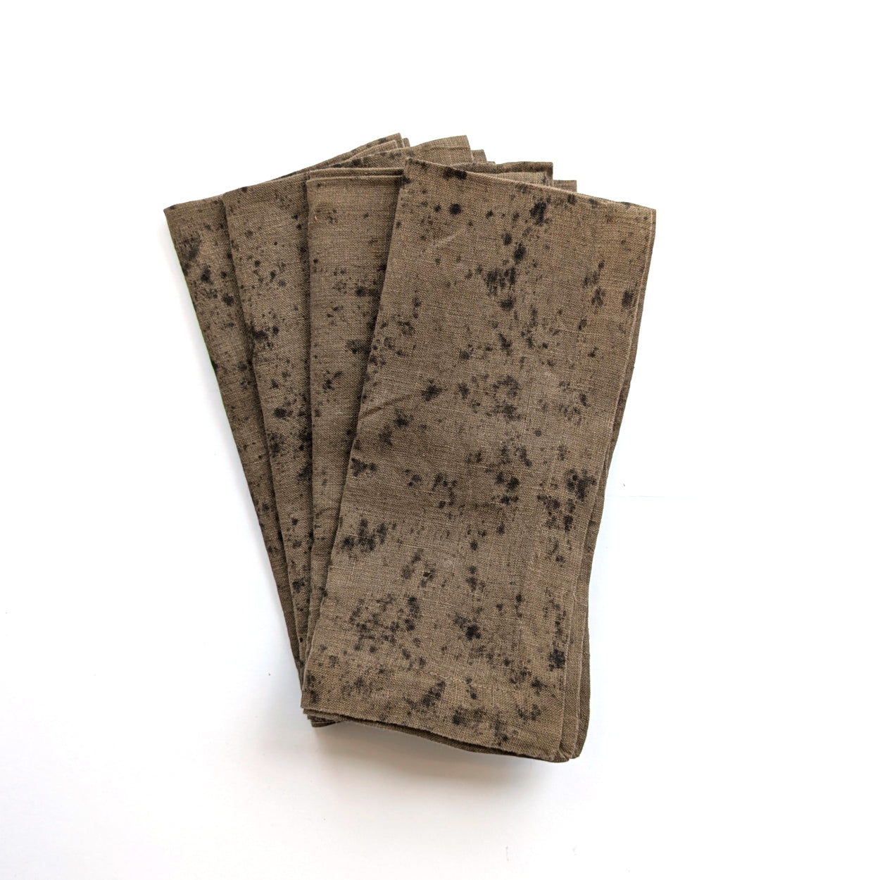 Brown Speckle Botanically Dyed Napkins - Set of 4
