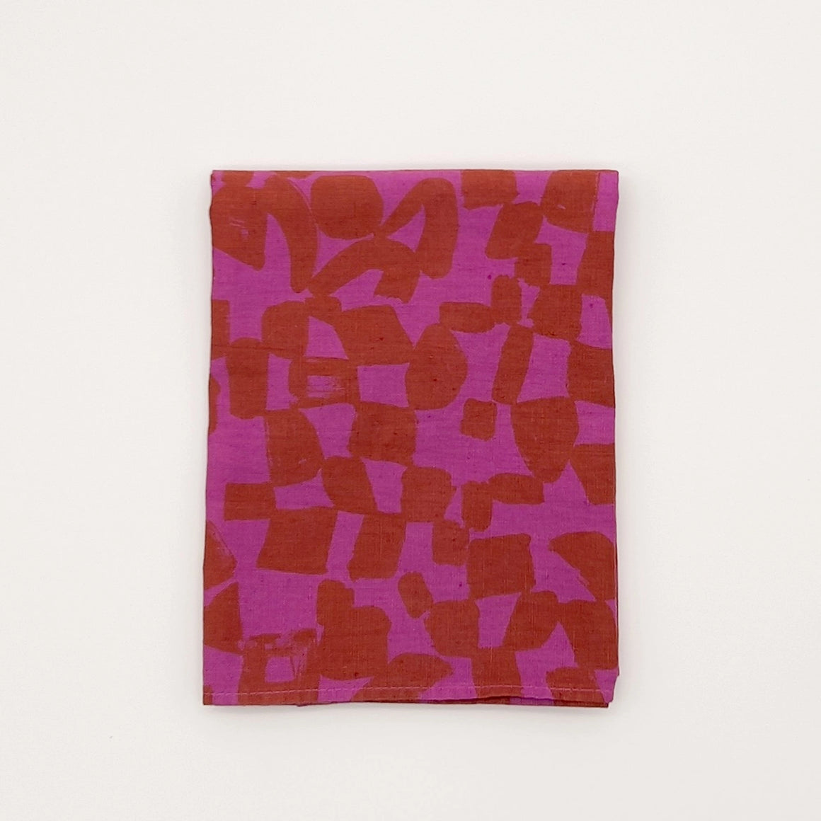 Fuchsia Organic Checker Tea Towel