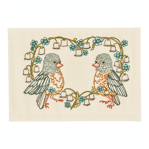 Lily Love Birds Embroidered Card