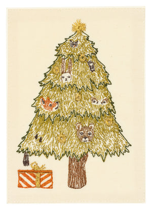 Peek-A-Tree Embroidered Card