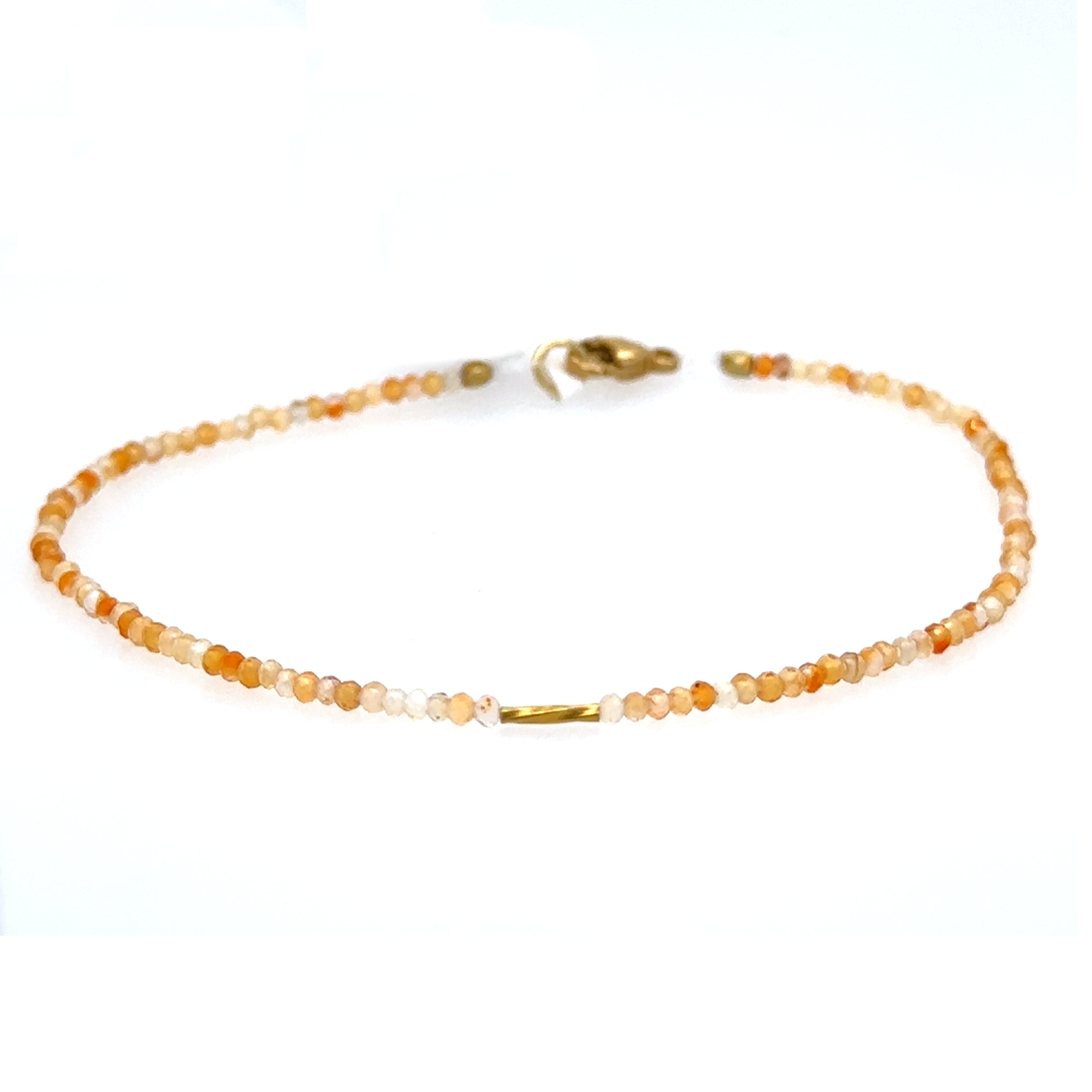 Carnelian + 18k Twist Strand Bracelet