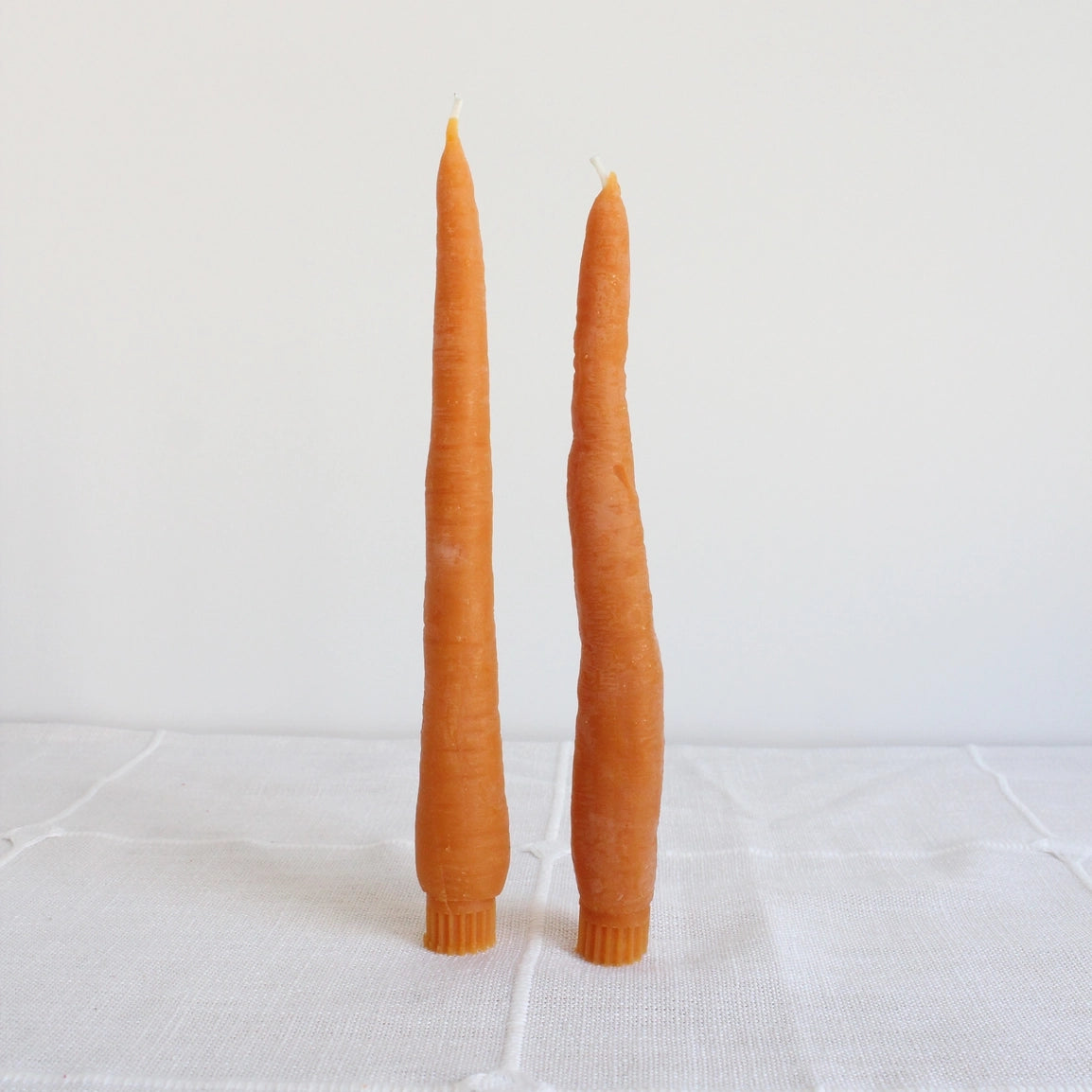 Beeswax Carrot Taper Candles