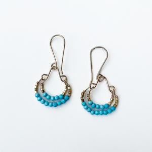 Turquoise + Vermeil Earrings - Chandelier