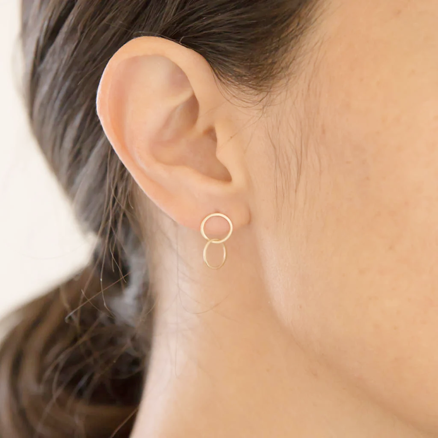 Double Circle Stud Drops