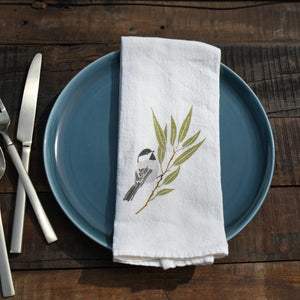 Chickadee and Willow Napkins
