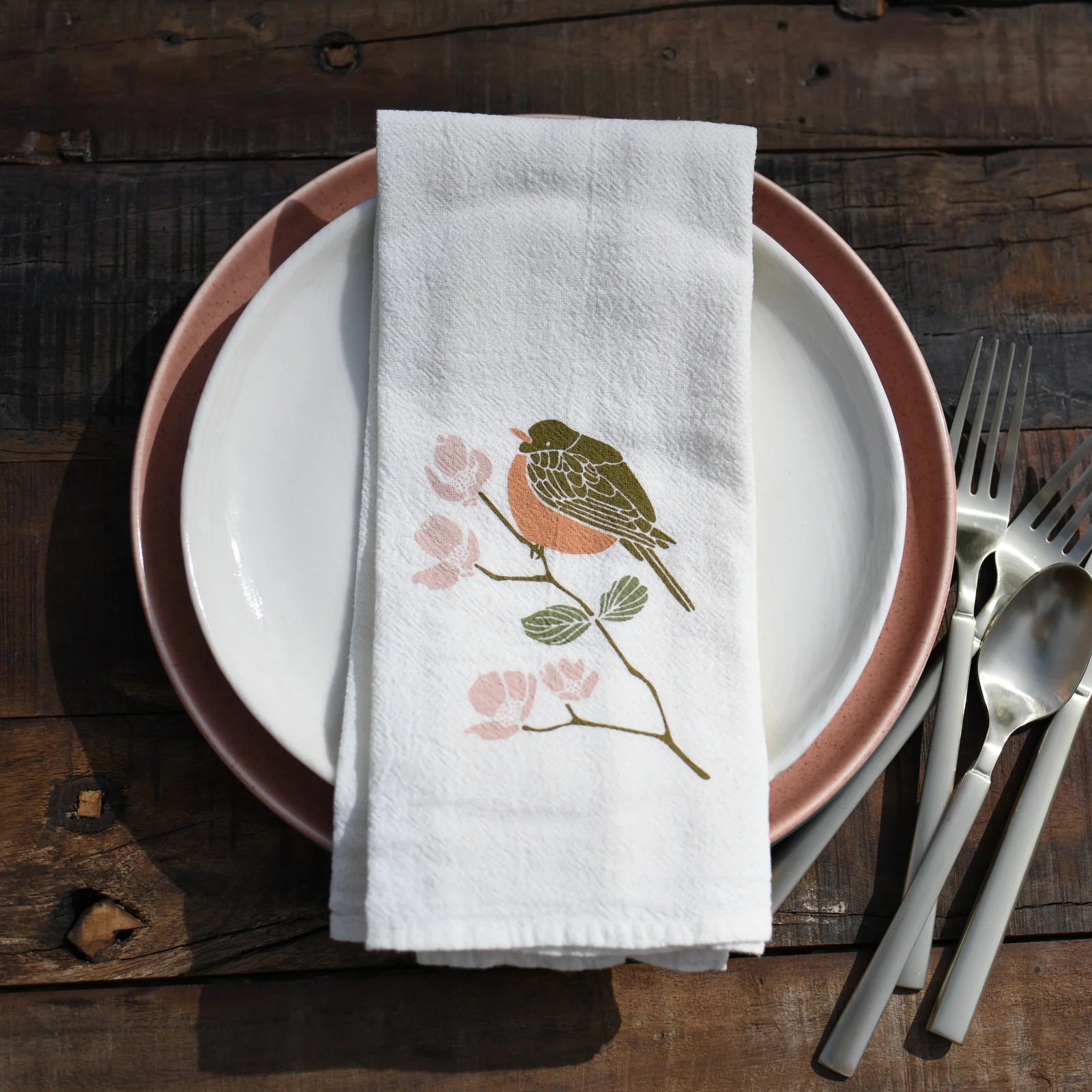 Robin and Dogwood Napkins
