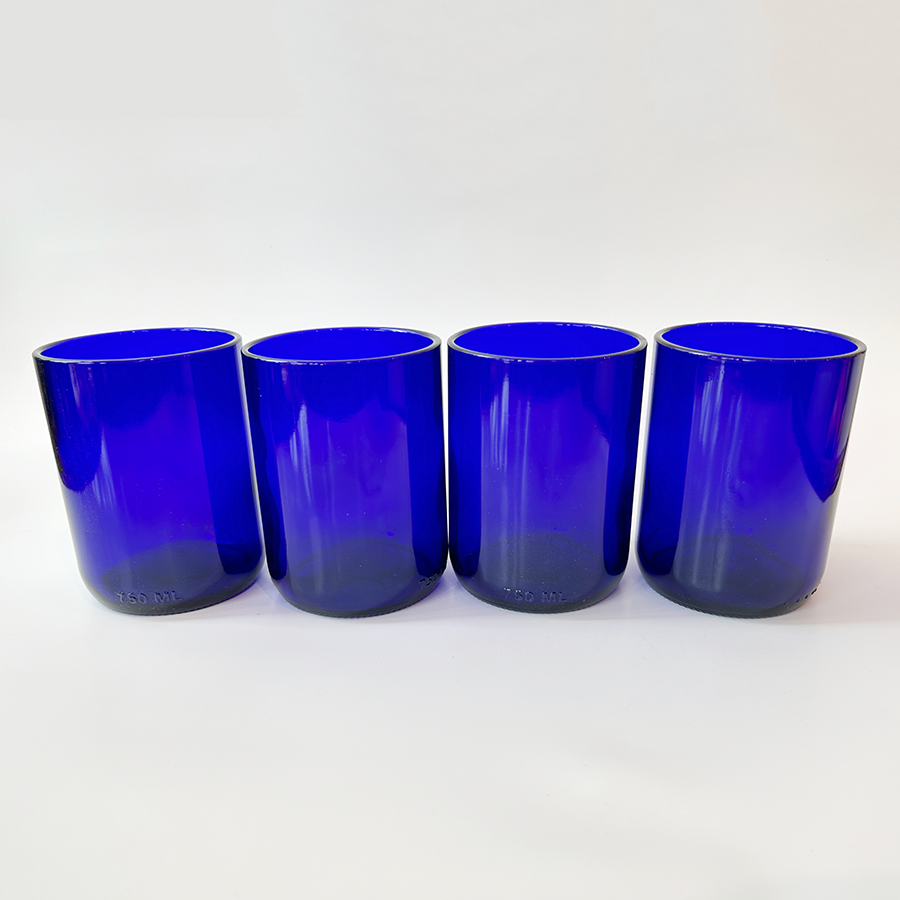 Cobalt Recycled Glass Tumbler (12 oz)