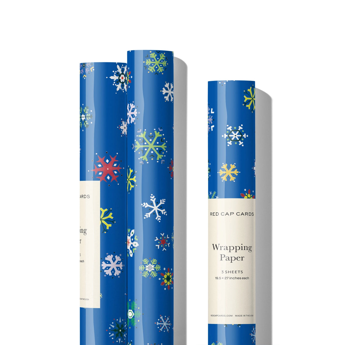 Colorful Snowflakes Holiday Gift Wrap