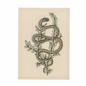 Garter Snake Embroidered Card