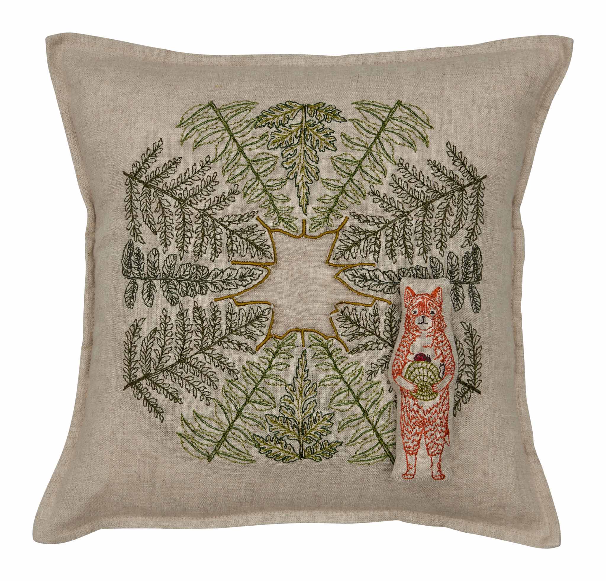 Fox with Ferns Pocket Pillow