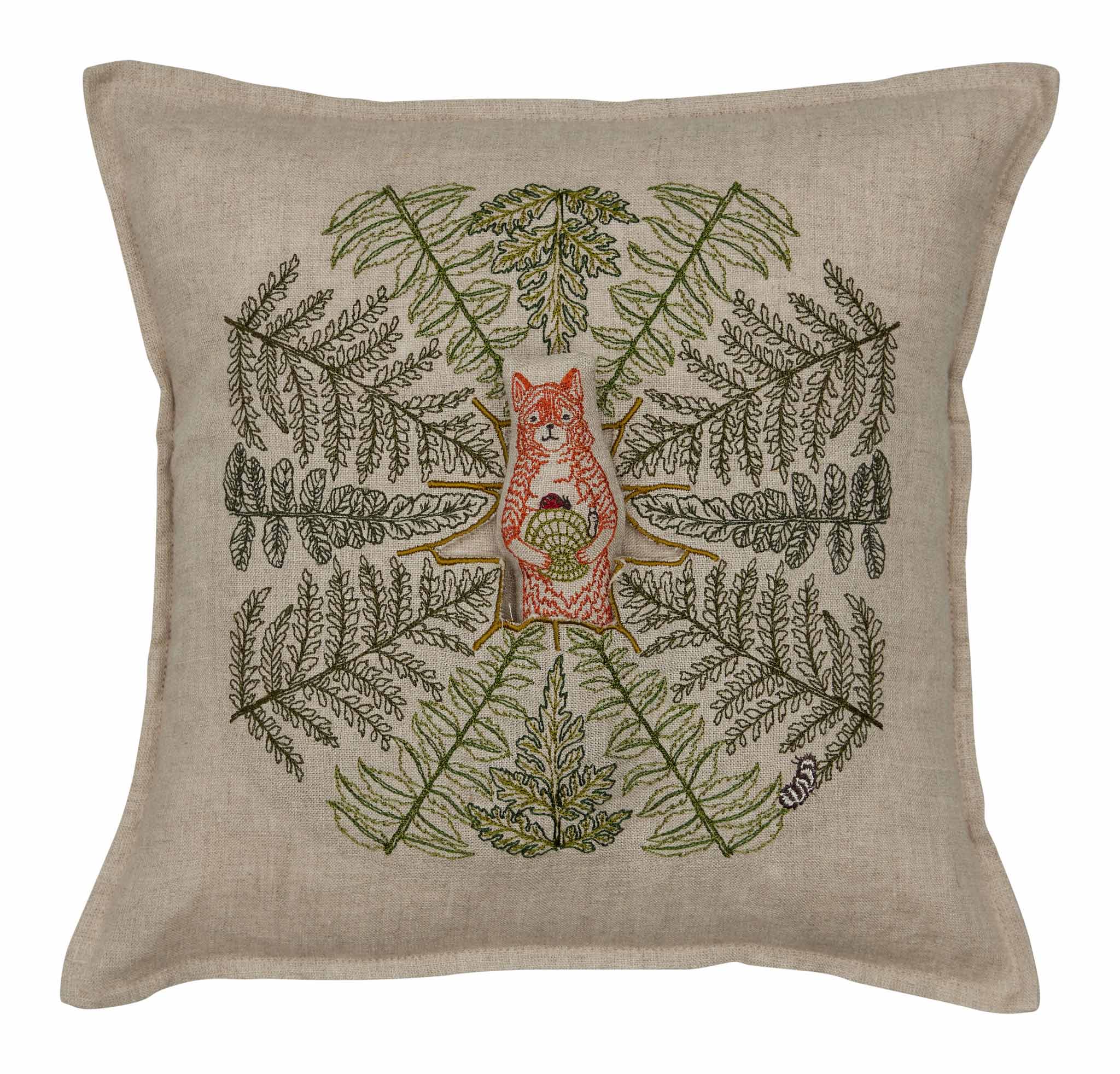 Fox with Ferns Pocket Pillow