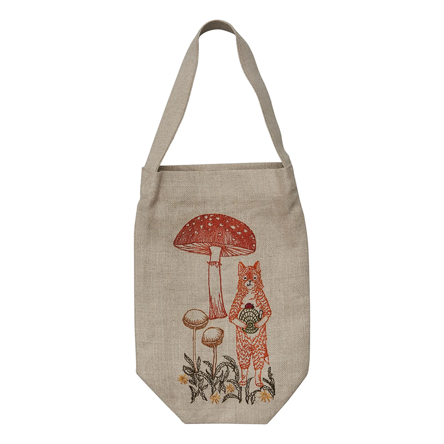 Fox with Mushrooms Wine Bag