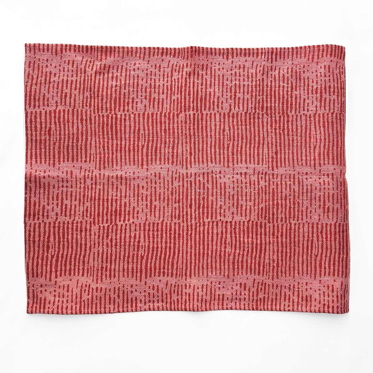 SALE - Linen Dyed Placemat Set/2 - Coral Dot Dash