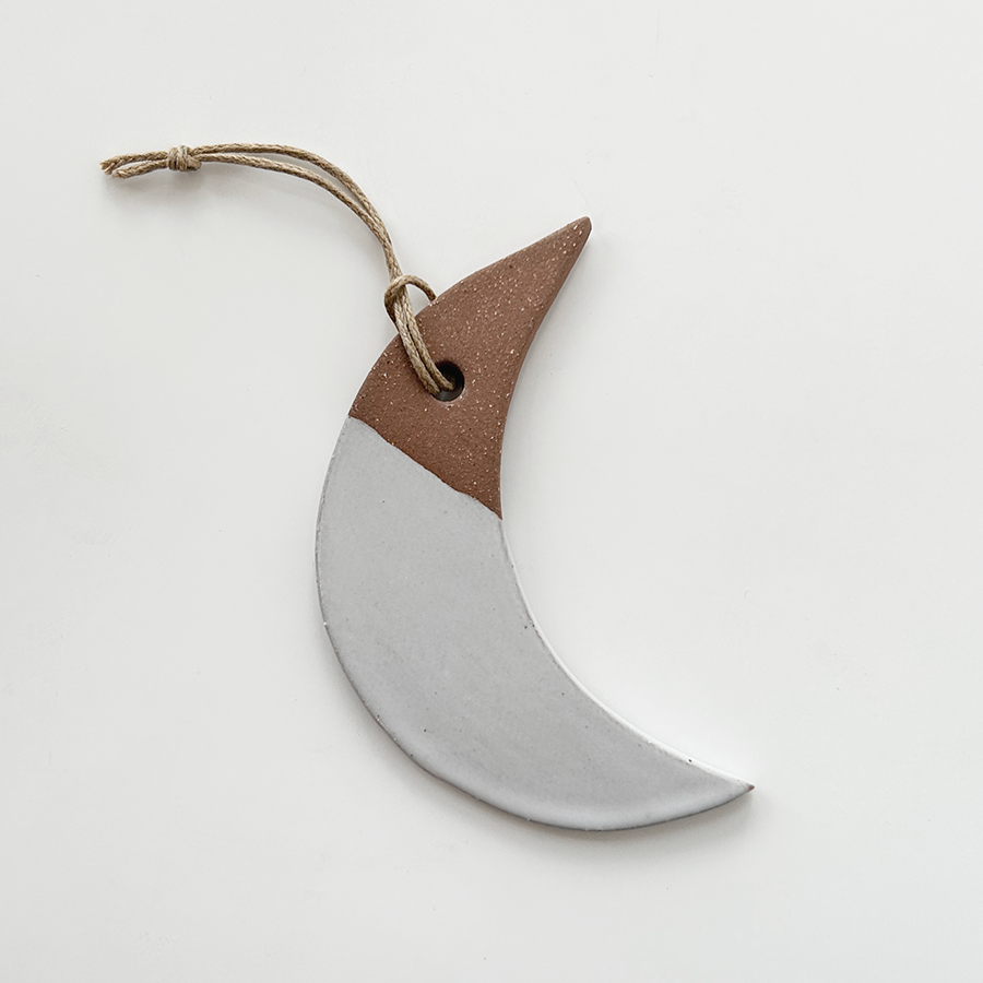 Ceramic Crescent Moon Ornament