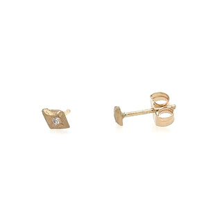 14k Diamond Shaped Studs