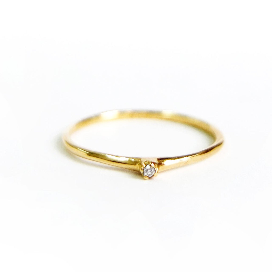 14k Petite Diamond Ring