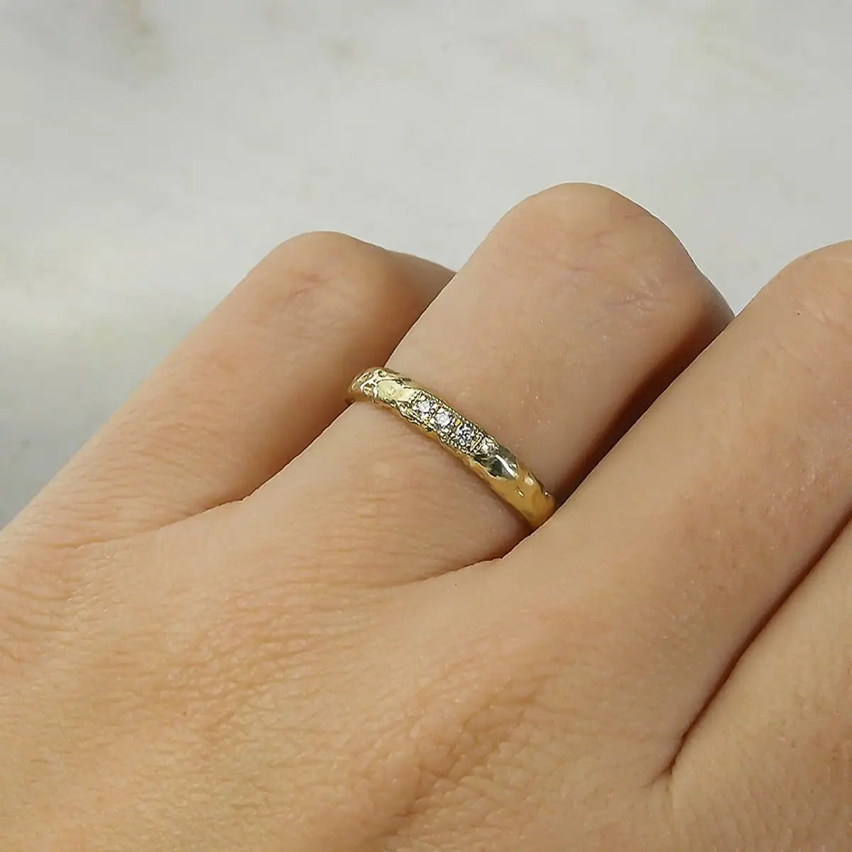 Terra Milgrain Diamond Band