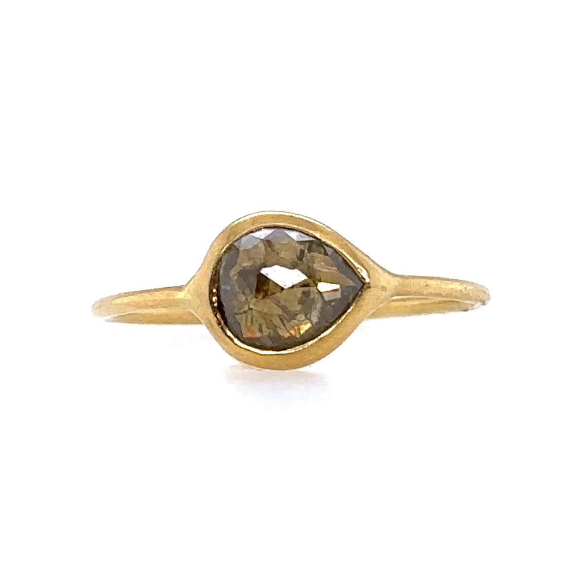 East-West Cognac Diamond Ring