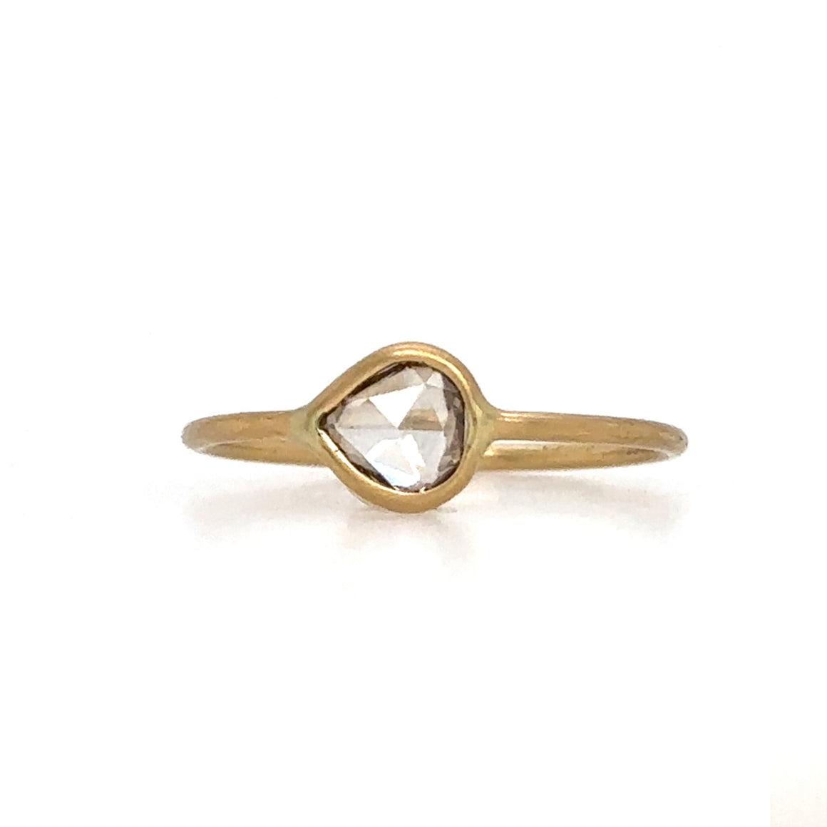 East-West Clear Teardrop Diamond Ring