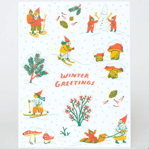 Winter Greetings - Snowy Hill Card