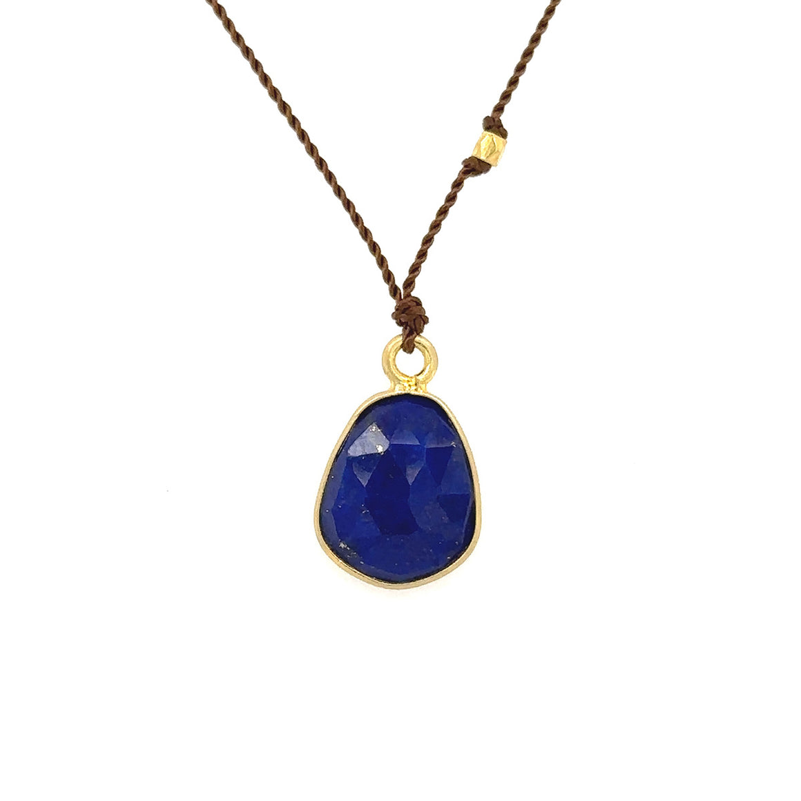 Lapis 18k Bezel Necklace