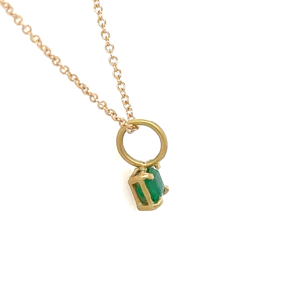 Emerald Basket Pendant Necklace