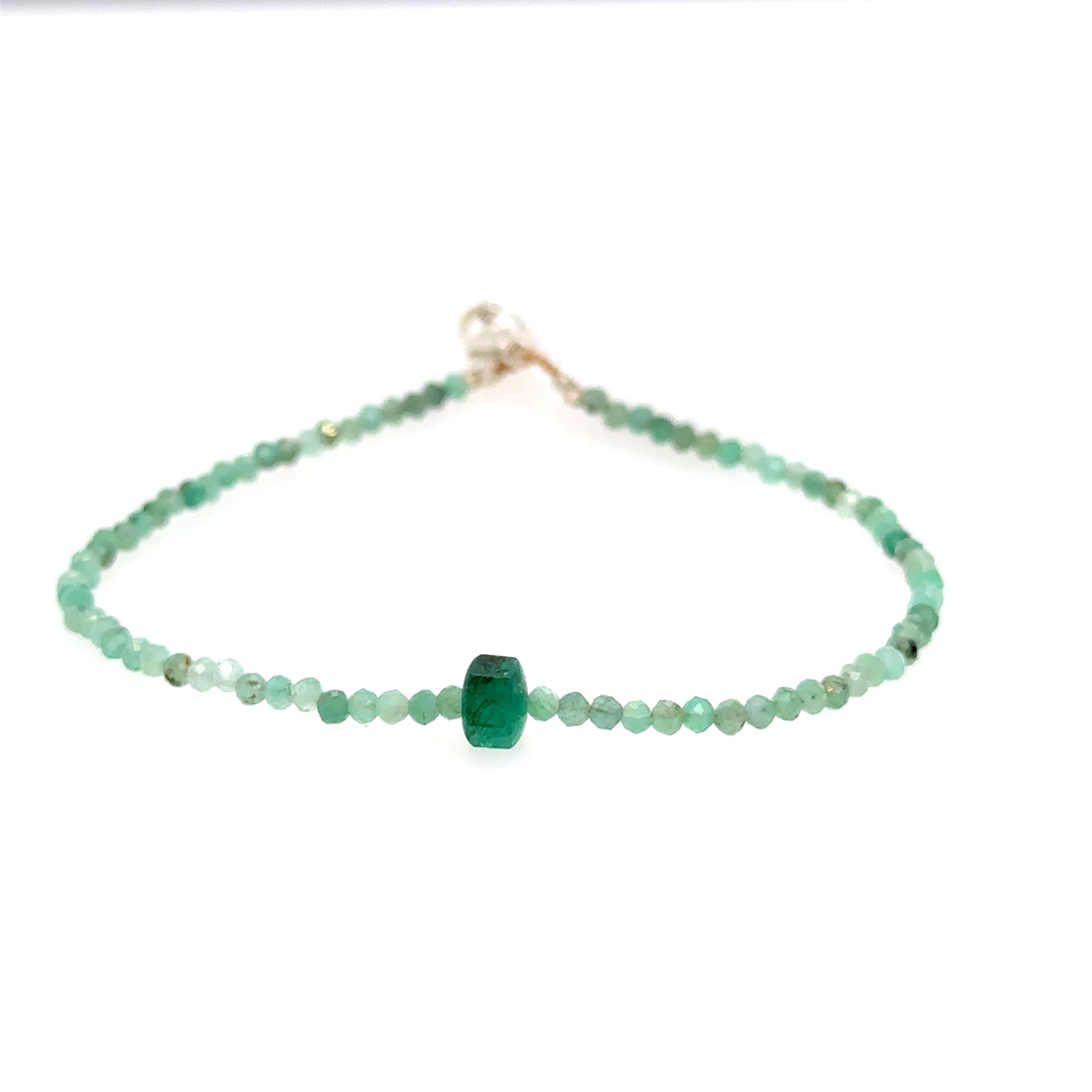 Emerald Chunky Accent Strand Bracelet