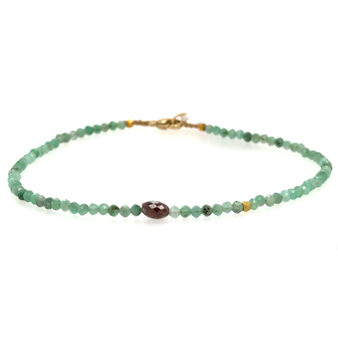 Emerald + Diamond 18k Bracelet