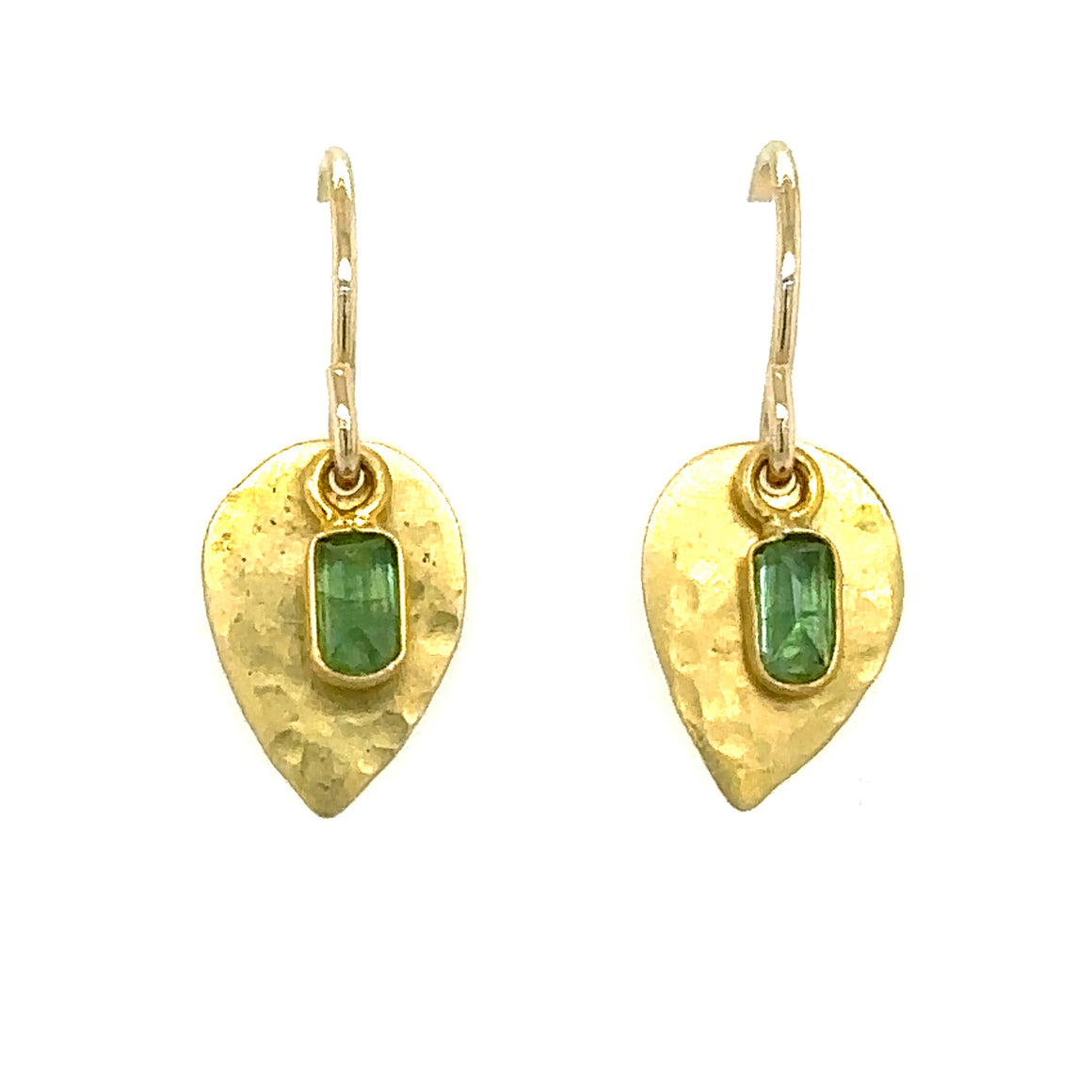 Emerald Charm Petal Earrings