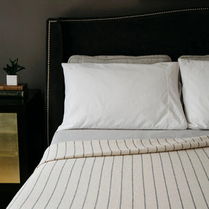 Pinstripe Cotton Blanket - Full/Queen