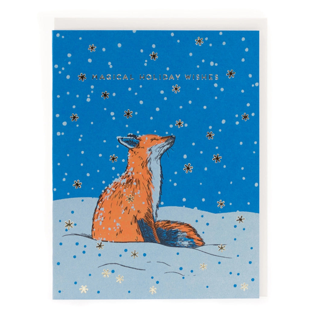 Magical Snowy Fox Card