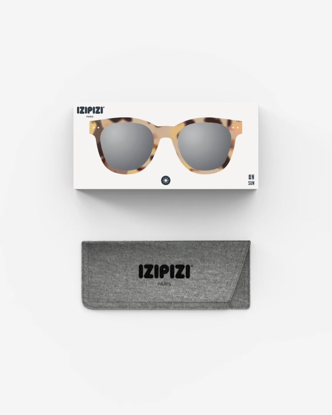 #N Sunglasses - Light Tortoise (Grey Lenses)
