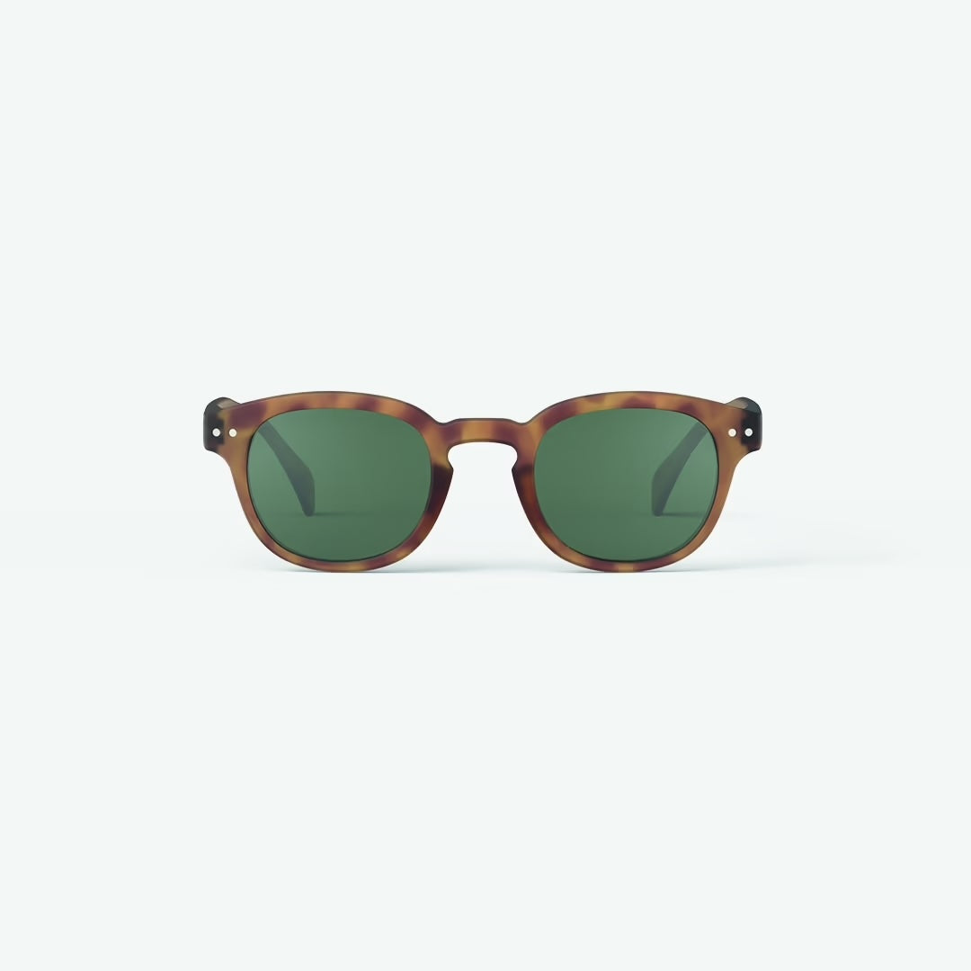 #C Sunglasses - Havane (Green Lenses)
