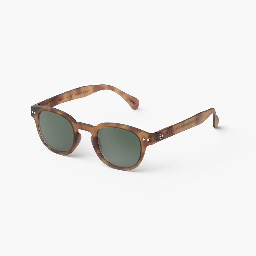 #C Sunglasses - Havane (Green Lenses)