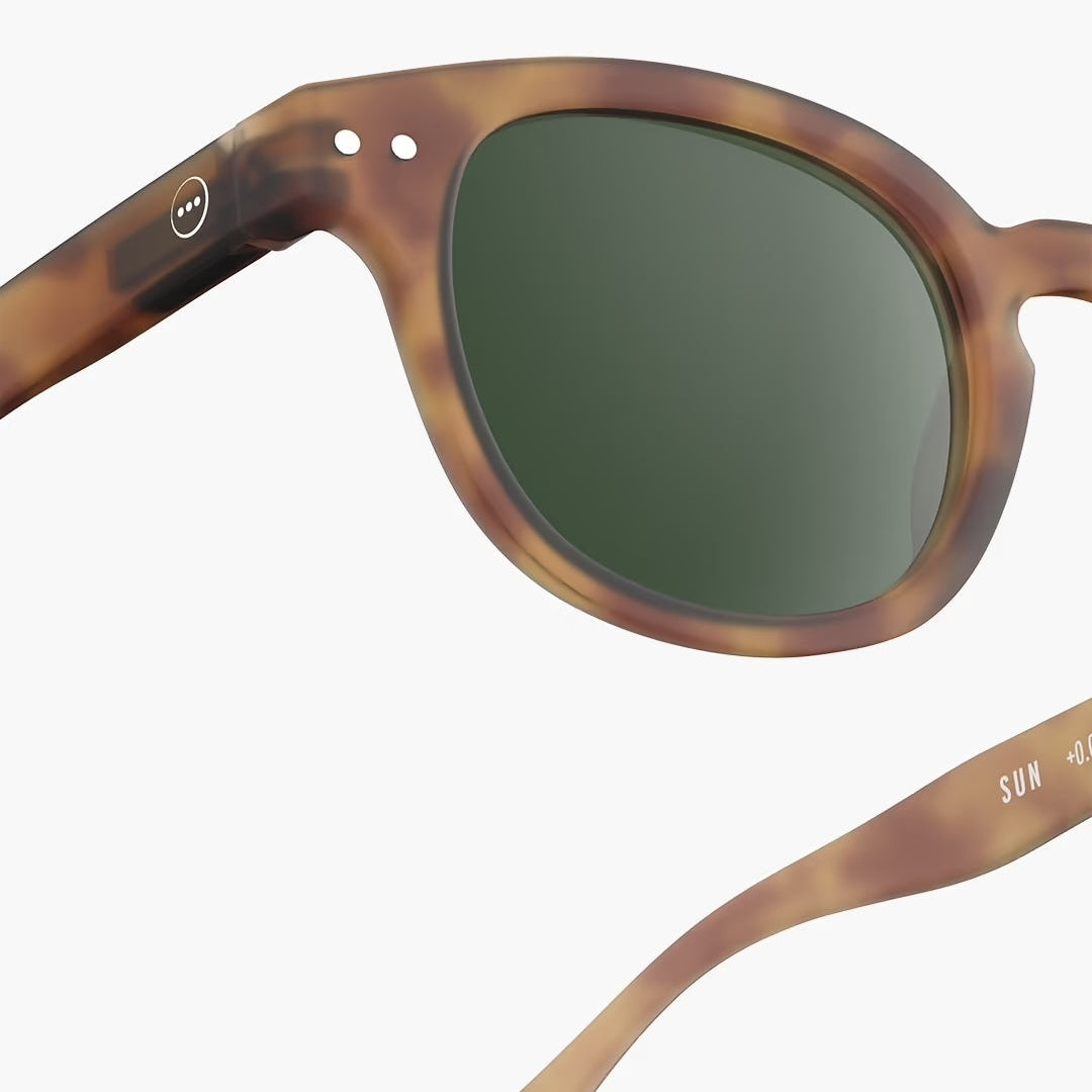 #C Sunglasses - Havane (Green Lenses)