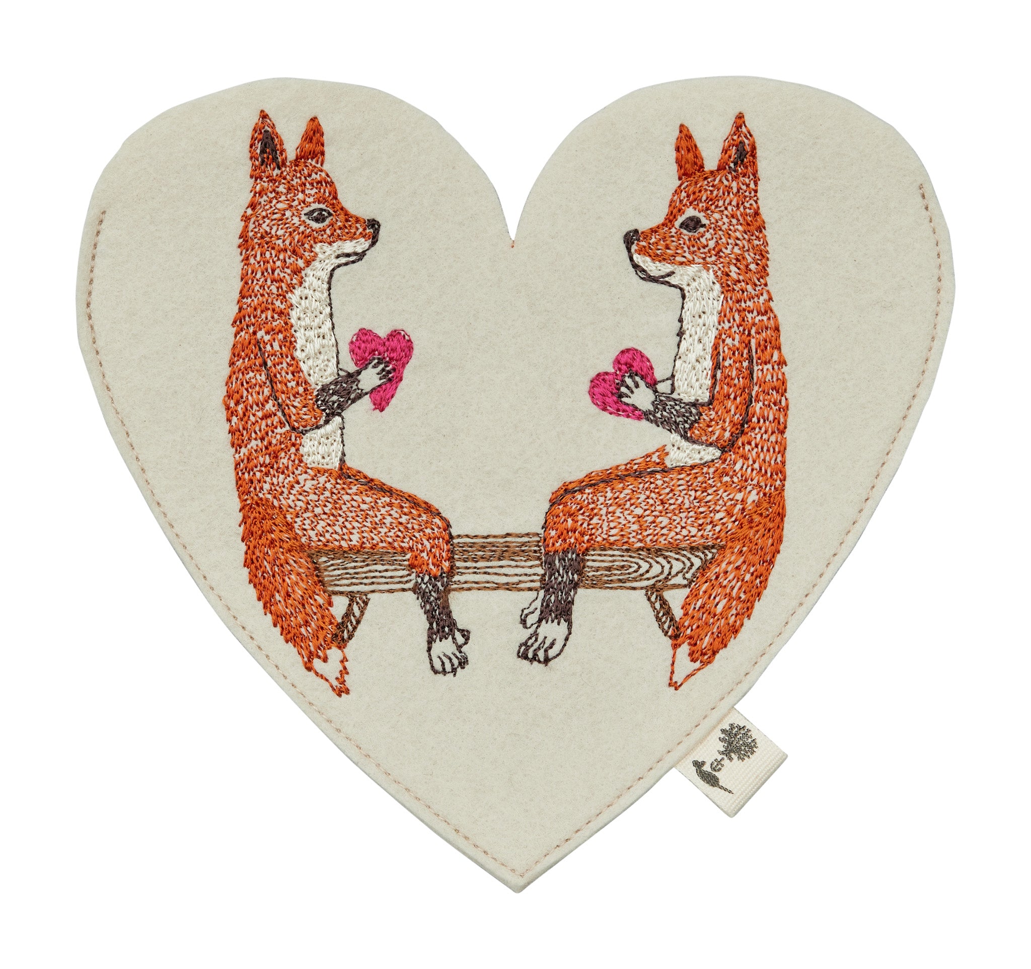 Smitten Foxes Felt Envelope
