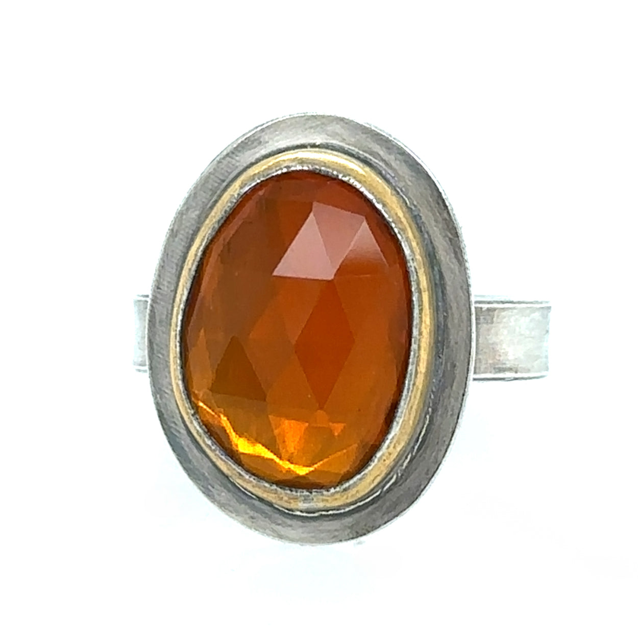 Golden Fire Opal Keum-Boo Ring
