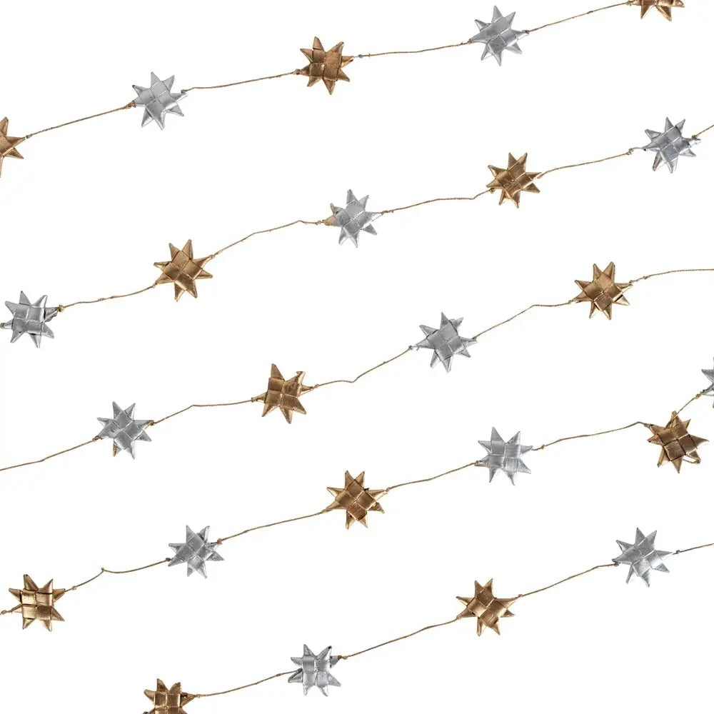 Gold + Silver Star Garland