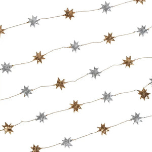 Gold + Silver Star Garland
