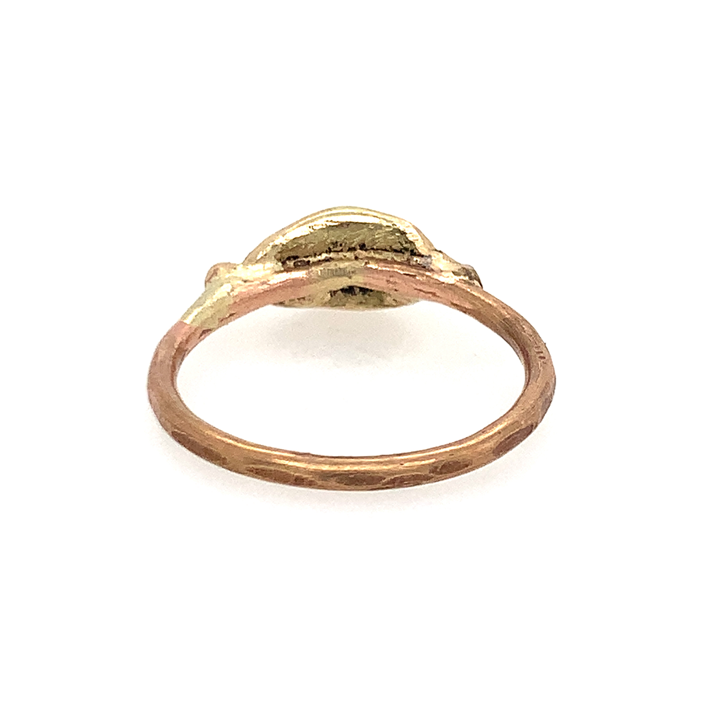 Mini Rose Cut Diamond Pod Ring - Gold
