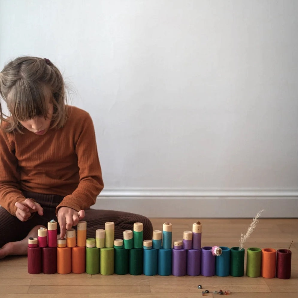 Wooden Grapat Set - 36 Piece Colorful Play Set