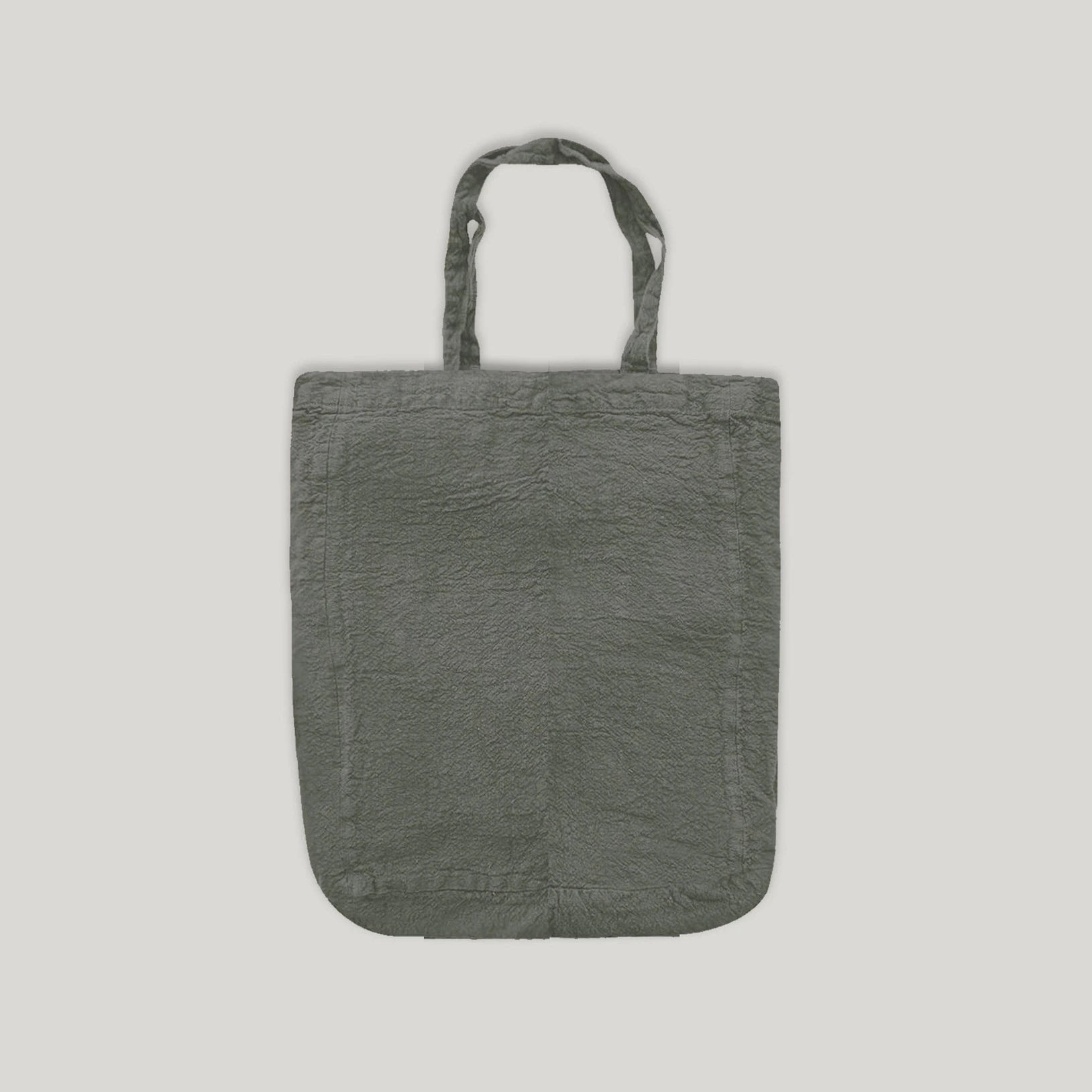 Linen Tote - Grey-Green