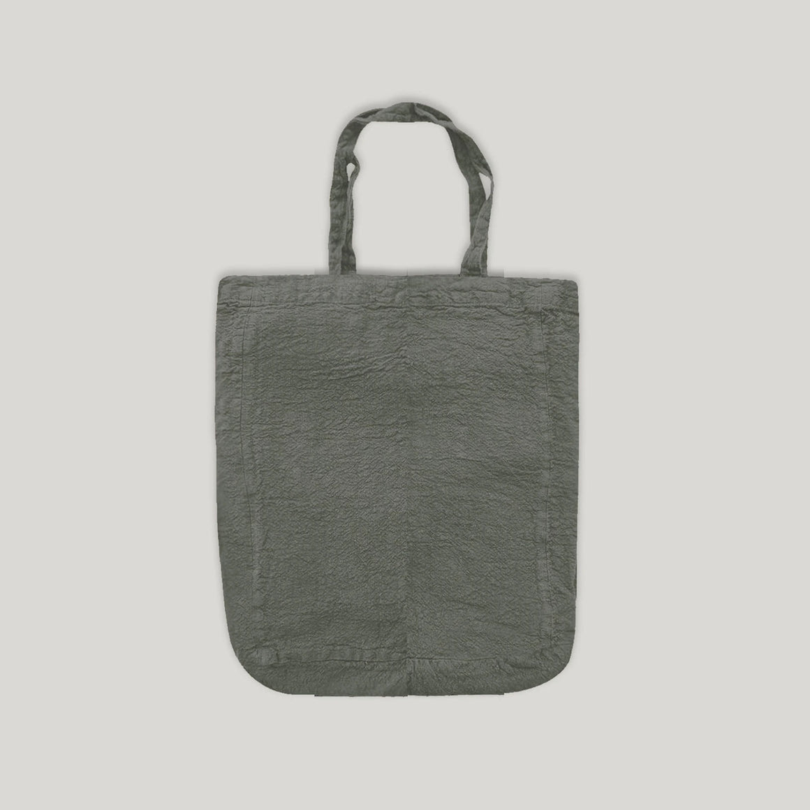 Linen Tote - Grey-Green
