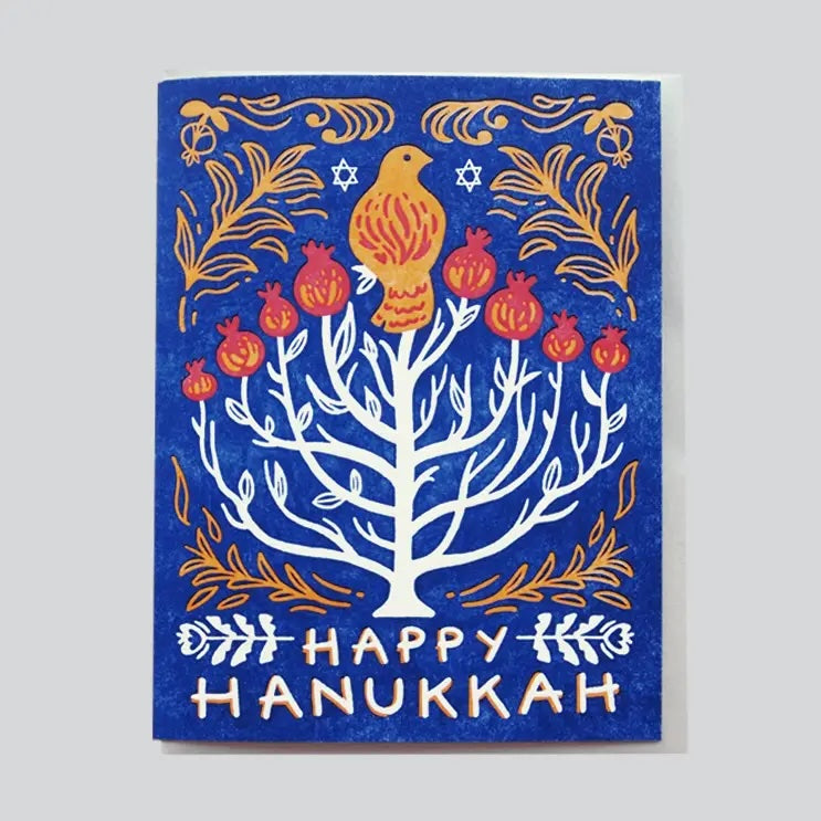 Happy Hanukkah Dove Card