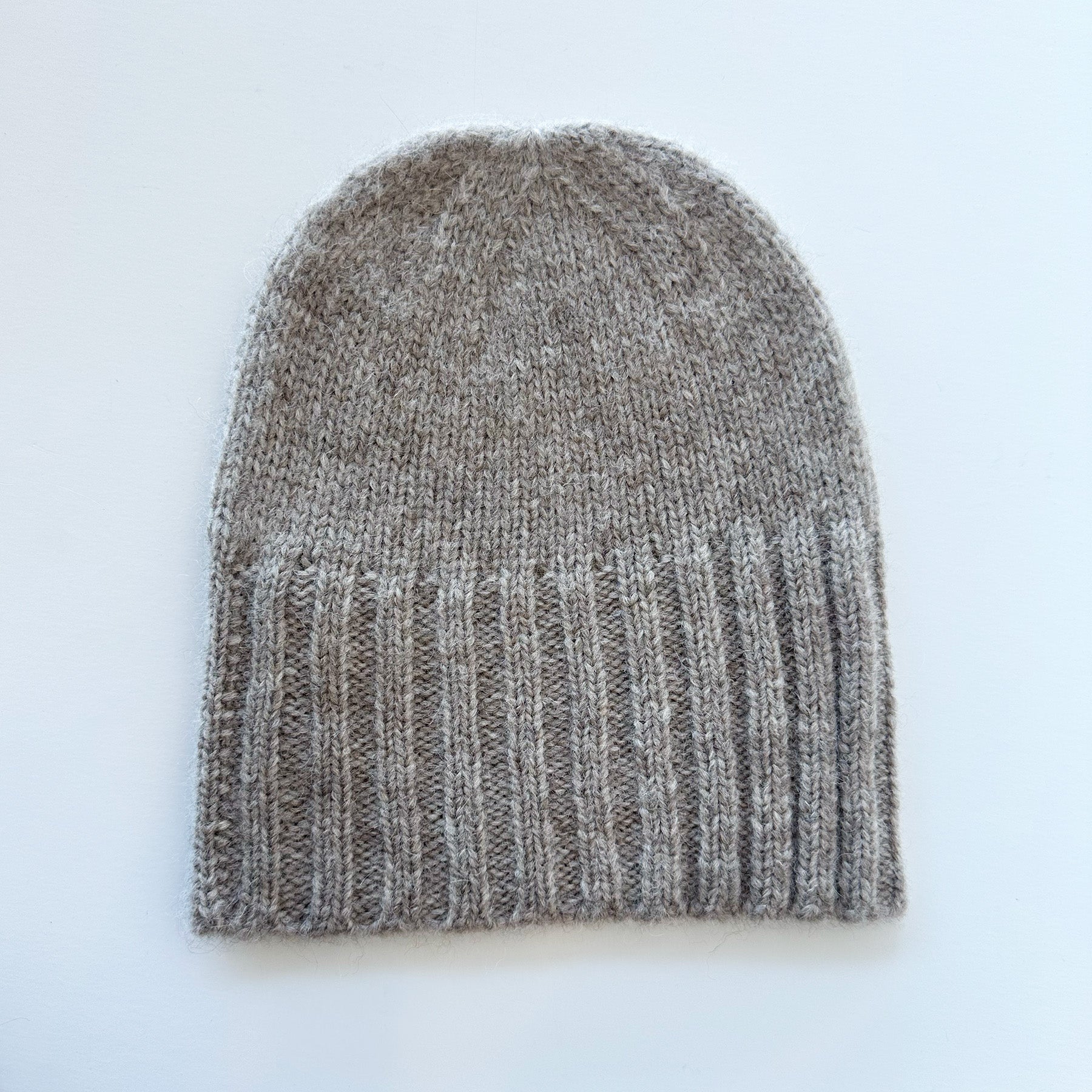 Alpaca Hand Knit Flat Hat