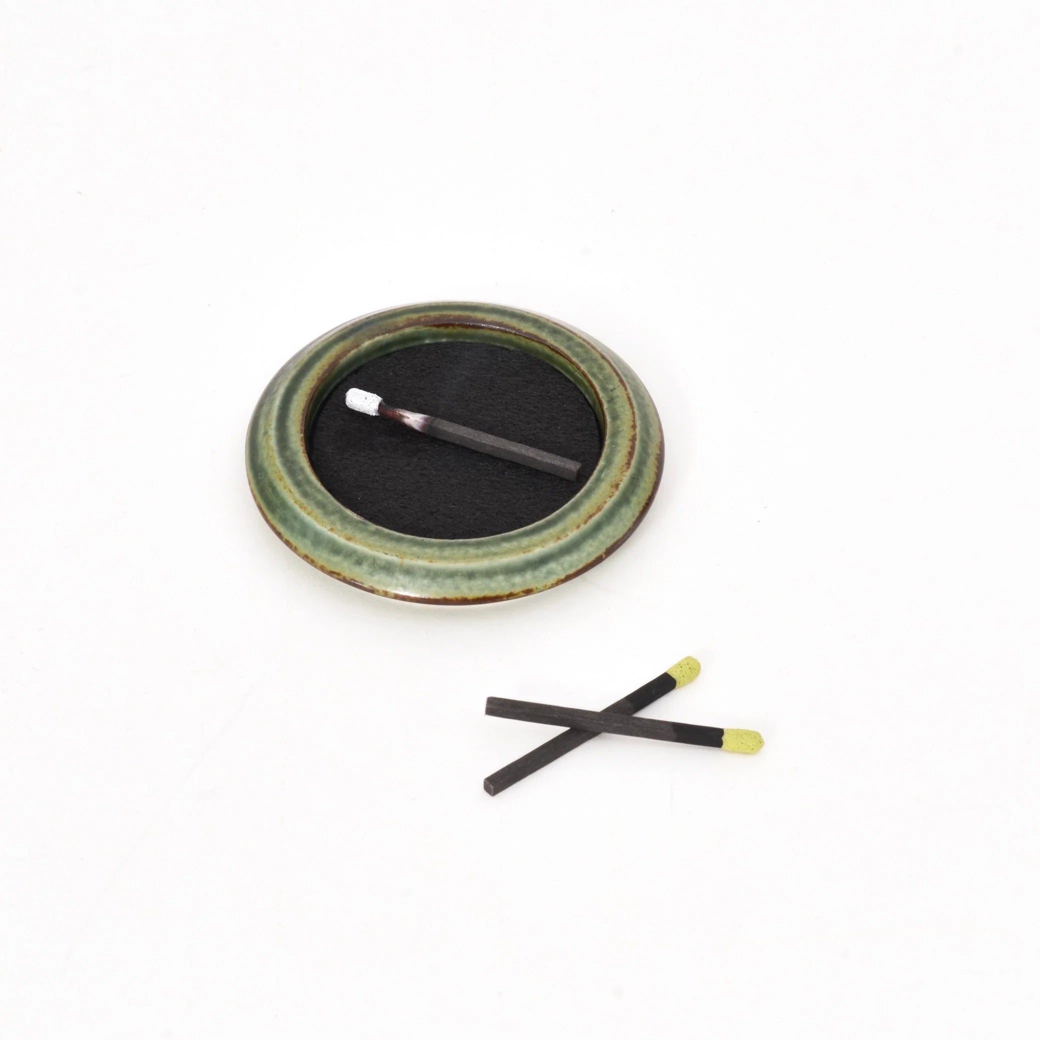 Hibi Match Incense Tray - Green Flower