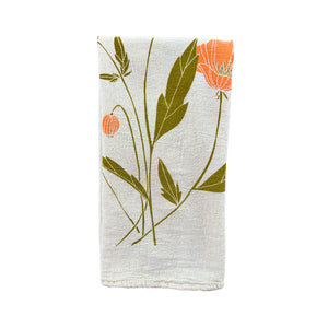 California Poppy Tea Towel