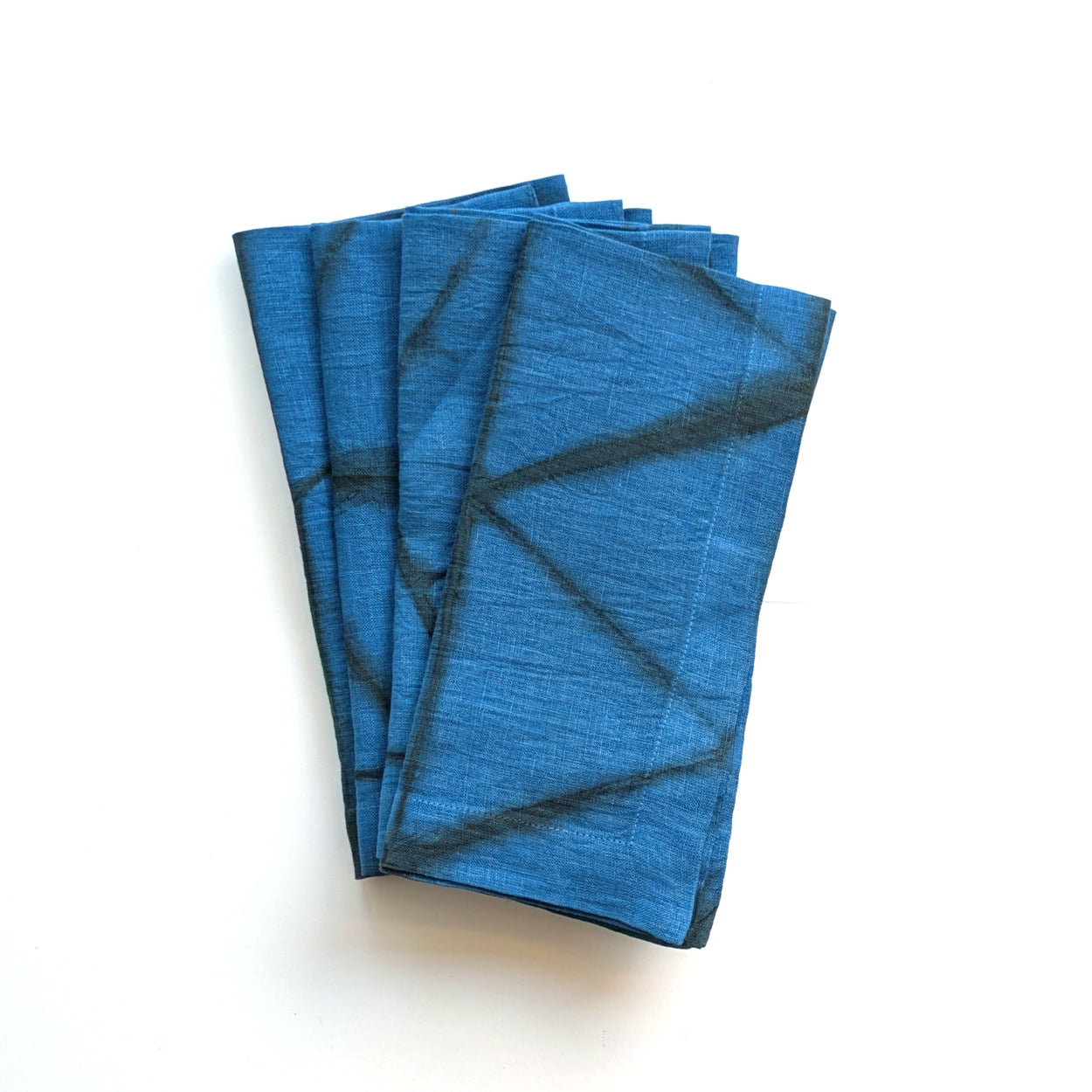Indigo Itajime Dyed Napkins - Set of 4