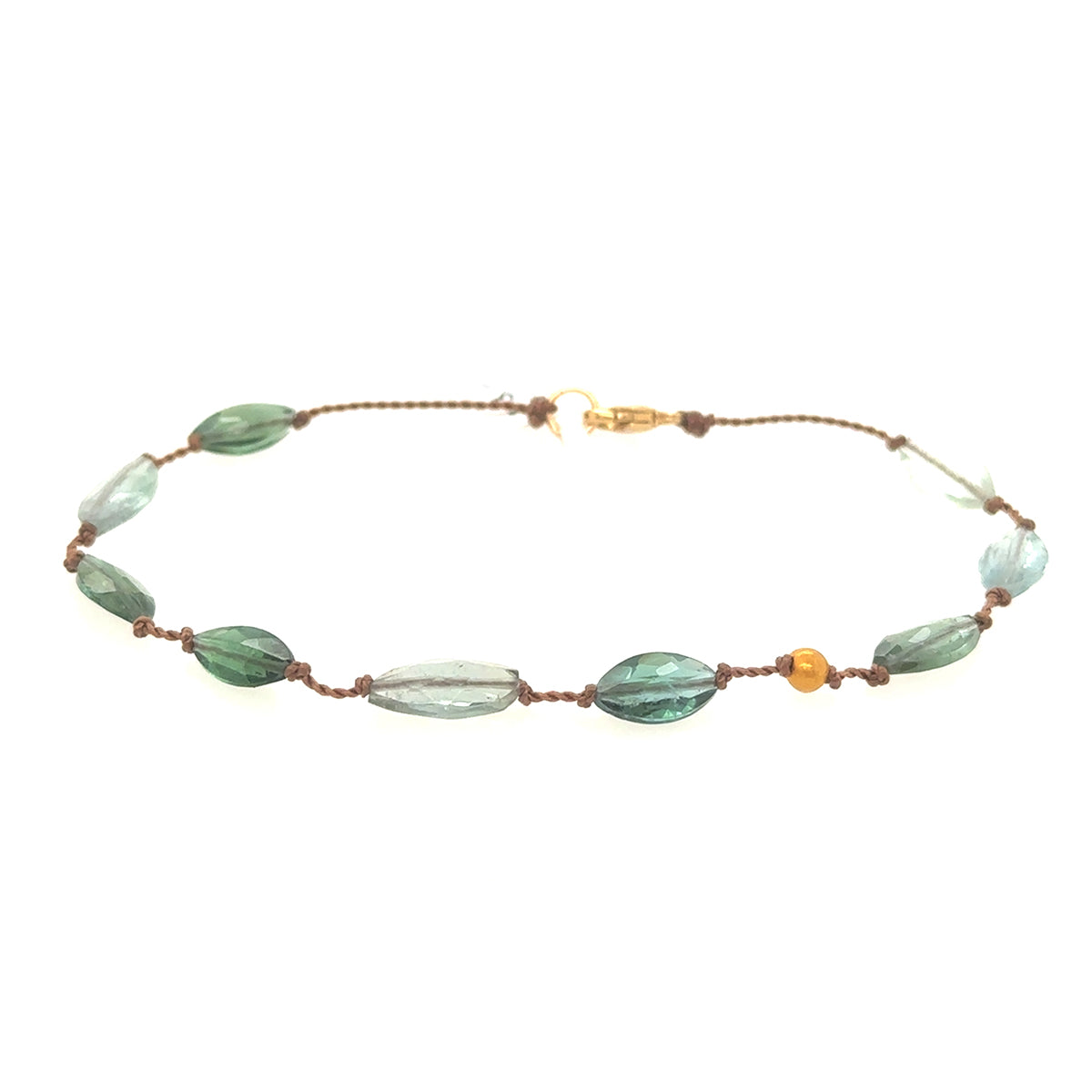 Knotted Marquis Tourmaline Bead Bracelet