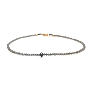 Labradorite + Diamond Bracelet